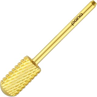 USA Pana 3/32" Safety Nail Carbide - Smooth Round Top Large Barrel Head for Electric Dremel Drill Machine - Grit Size: (4XC, 3XC, 2XC, XC, C, M, F, XF) (Extra Coarse (XC) GOLD)
