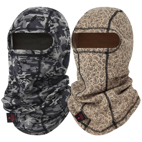 Image of FR Face Mask for Men - Fire Resistant Balaclava Welding Head Cover, 100% Cotton Full Face Hood & Neck Protector