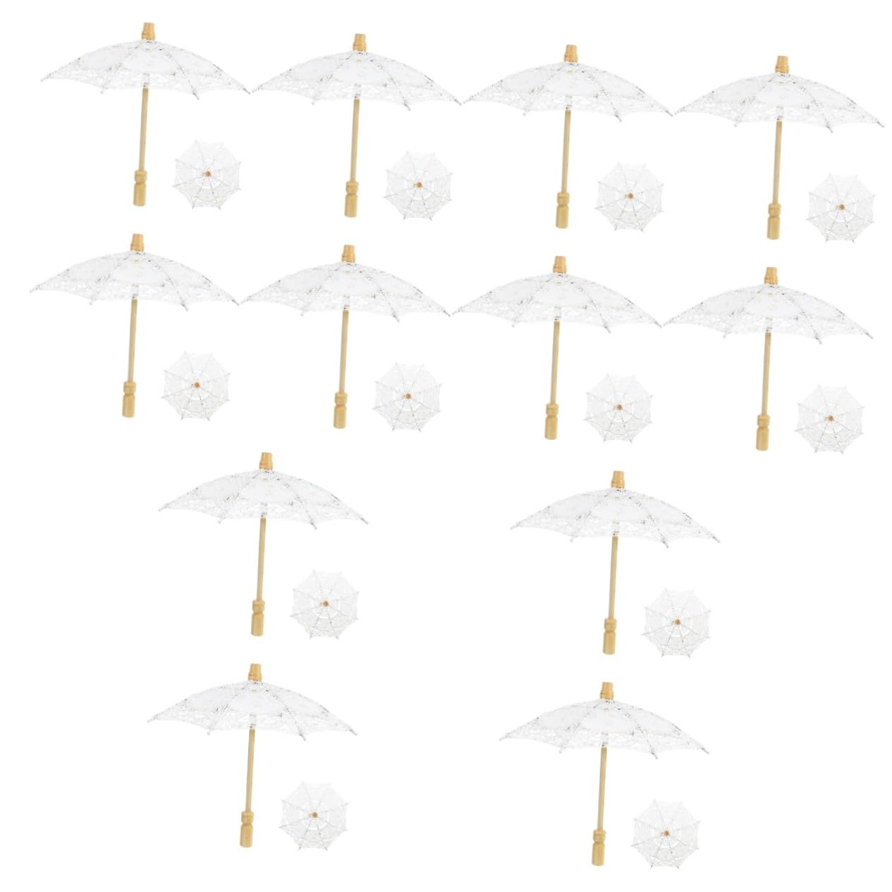SOIMISS 12stücke Braut Dekorationsschirm Aus Eleganter Spitzen-regenschirm Für Hochzeiten Fotografie Besondere Anlässe Leicht Und Tragbar