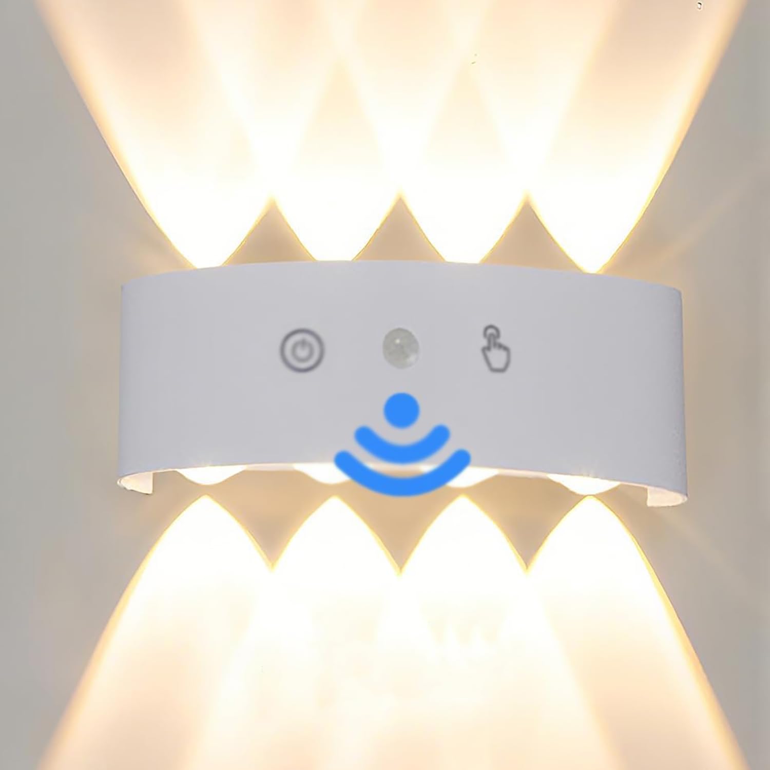 TRUYOK Motion Sensor Wall Light 4000mAh Rechargeable Battery Powered Wall Lamps 3 Colors Wireless Wall Lamp LED Indoor Up Down Wall Sconce Brightness Adjustable Night Light for Corridor Stairwell