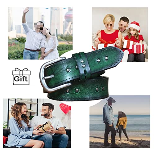 Ceinture en jean pour femme rivet rond métal look rock gothique punk - 6