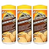 Armor All Lederpflegetücher 24 Tücher - Für ein seidenmattes Finish mit Bienenwachs (3er Pack)