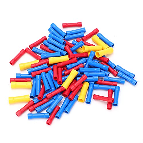 100Pcs Wire Connector Fully Insulated Battery Welding Cable Tubular Terminal and Easy Simply Insert the Into the and Crimp Securely