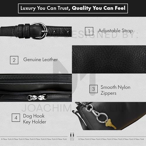 Image of ili New York Genuine Leather Crossbody Bags for Women - Premium RFID Blocking Shoulder Bag Organizer with Adjustable Strap