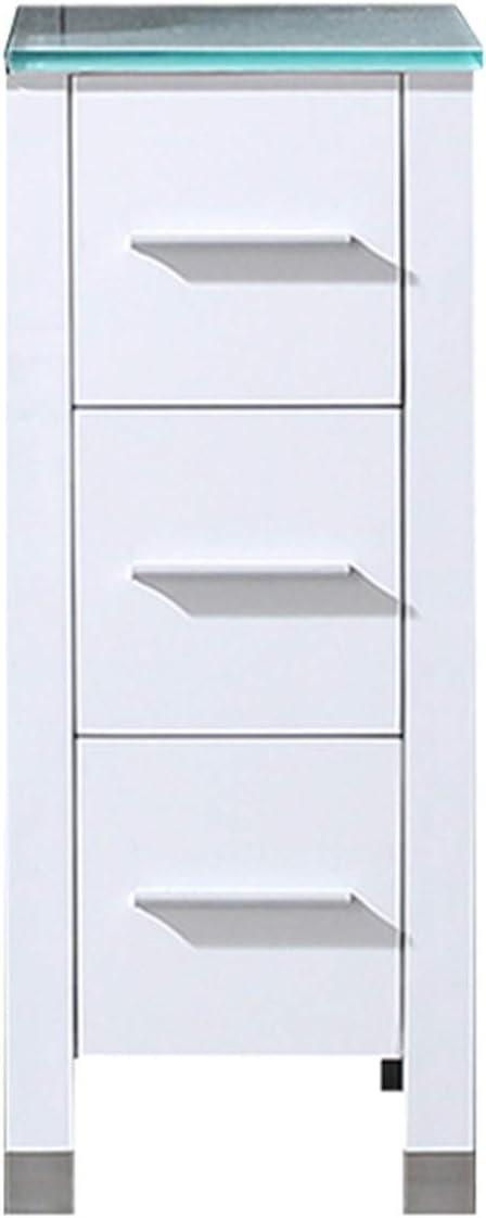 Aeiniwer BATHJOY 12” White Bathroom Wood Vanity Cabinet