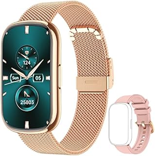 KALINCO Slim Fitness Tracker, Smart Watch with Heart Rate, Blood Oxygen, Blood Pressure and Sleep Monitor, Activity Tracker & Pedometer, Calories Step Counter for Women Men, 2 Bands Included