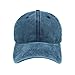 VANCIC Low Profile Washed Brushed Twill Cotton Adjustable Baseball Cap Dad Hat for Men Women (Navy Blue)