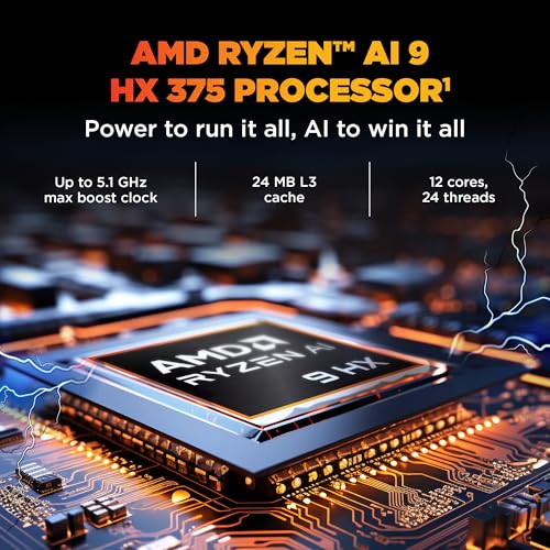 Image of HP Smartchoice Omen 16 Max, AMD Ryzen AI 9 HX 375, 12GB RTX 5070 Ti, 32GB DDR5, 1TB SSD, 2K,165Hz, 400 nits,3ms, IPS, 16'' /40.6cm, Win11,Office24, Shadow Black, 2.71kg, ak0070ax, RGB Gaming Laptop