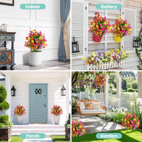 ERIYQM 20" Set of 2 Artificial Topiary Ball Flowers for Outdoors Decoration - image 4
