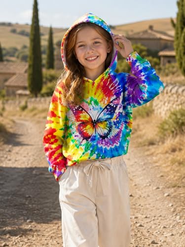 Image of uideazone Teen Girl Sweatshirt Hoody Hoodies Hooded Pullover with Pockets 4-14 Years