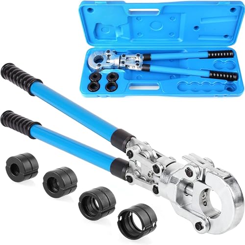 Alicates Prensadores de Tuberías, Multicapa, con Cabezal Giratorio de 360°, para conexiones de tubería con Matrices TH Φ16/ 20/26/ 32 mm, para Tubo PEX y Compuesto Alicates Prensadores de Tuberías, Multicapa, con Cabezal Giratorio de 360°, para conexiones de tubería con Matrices TH Φ16/ 20/26/ 32 mm, para Tubo PEX y Compuesto