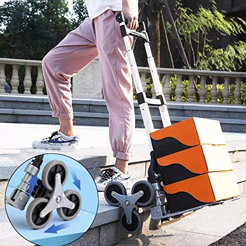 Draagbare Opvouwbare Trapklimmerwagen, in Hoogte Verstelbare Aluminiumlegering Heavy Duty 176 Lbs Capaciteit… - Afbeelding 8