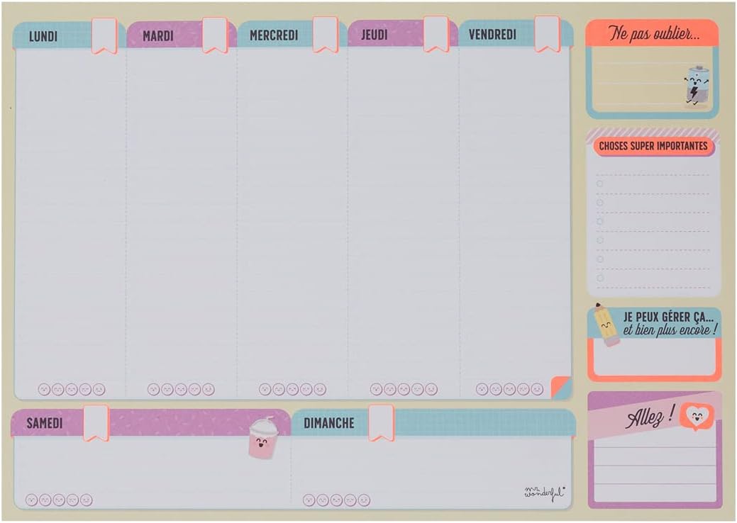 Weekly planner to make everything you dream of