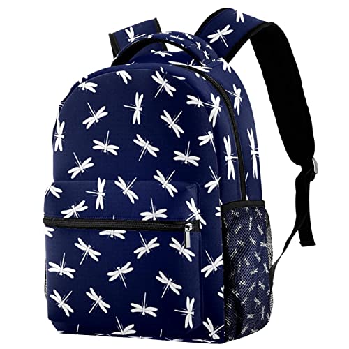 Sac à dos de voyage enfant avec motif libellule et porte-gourde mixte
