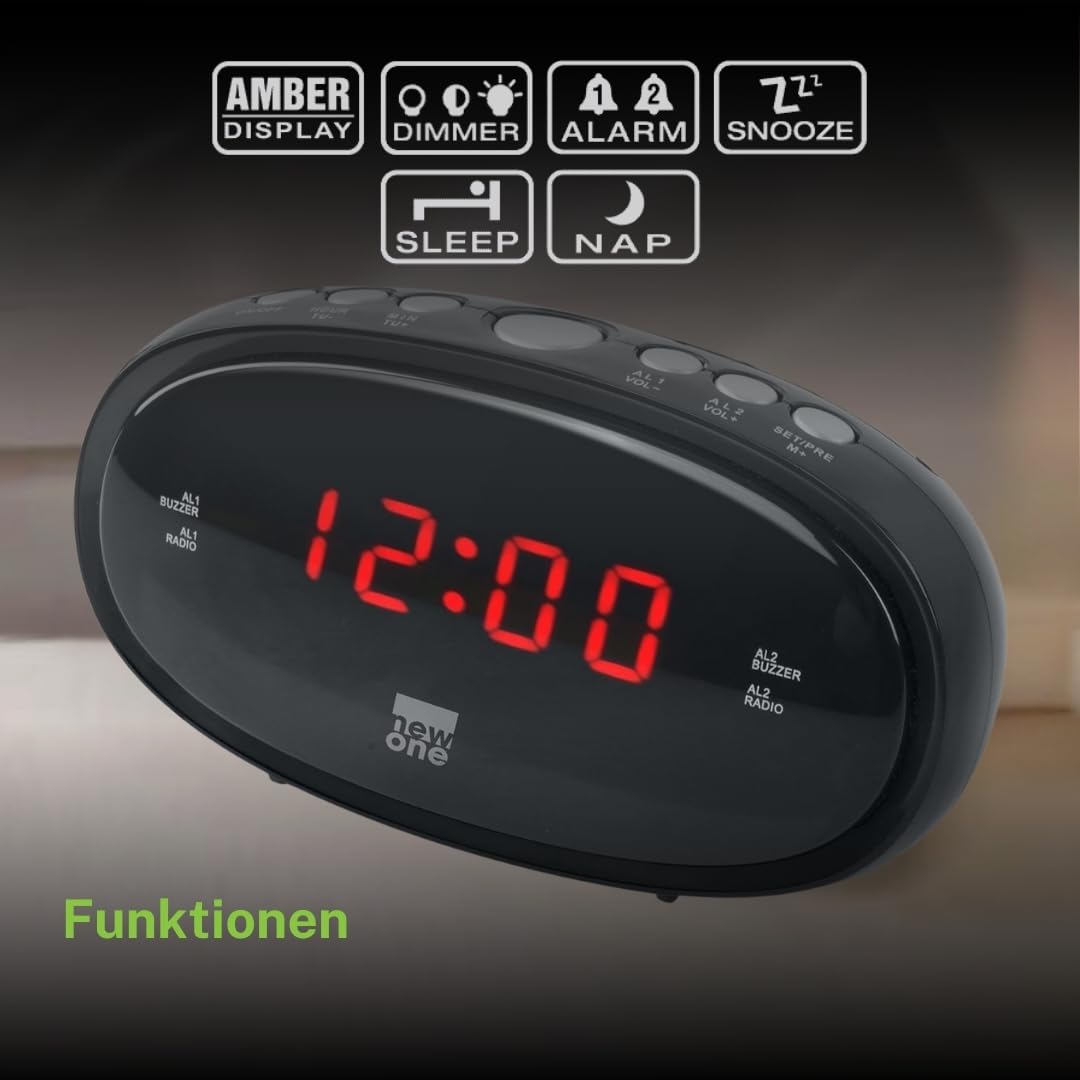 Radio reveil - tuner analogique fm 0,292 kg New One