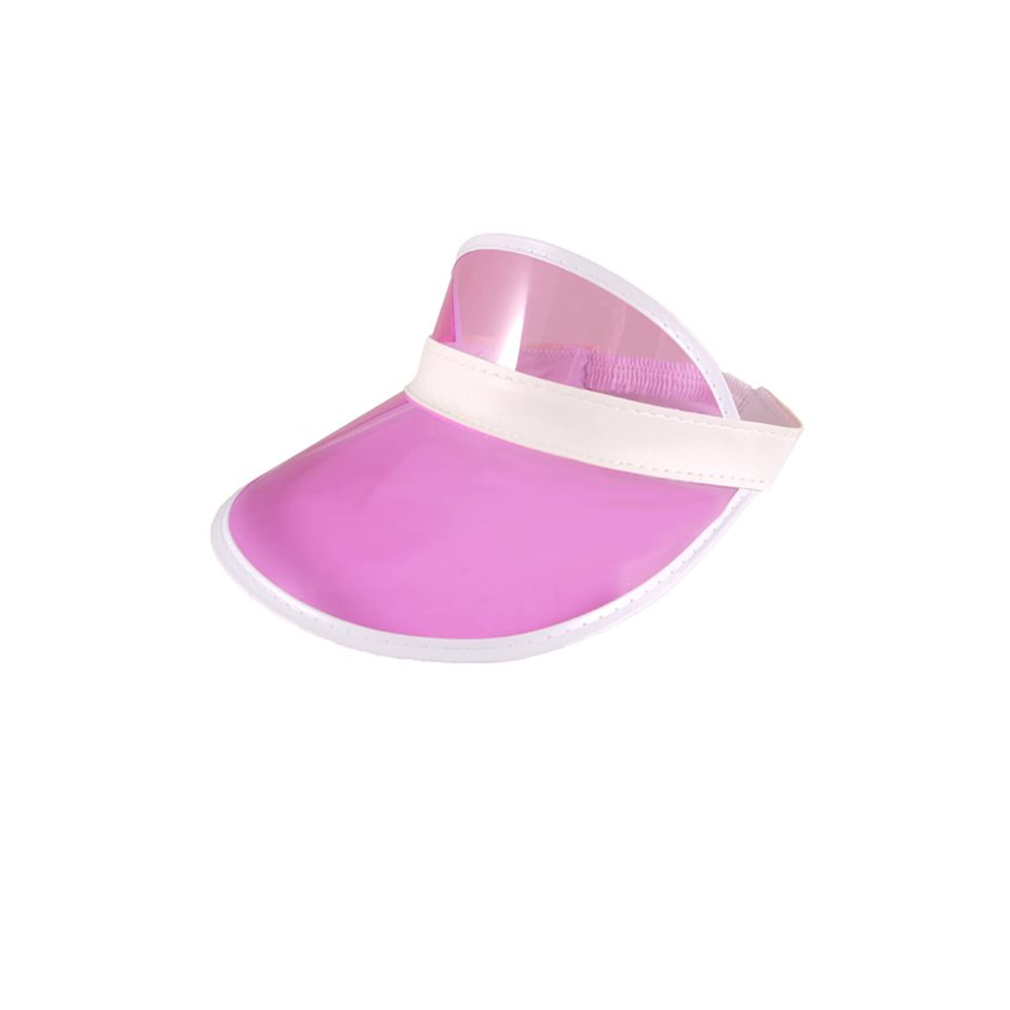 The Fancy Dress® New Adult Unisex Hats Bowler Trilby Gangster Santa Chef Pirate Cowboy Sailor Visor Rainbow Captain Hat Theme Party Accessory (Pink Poker Visor Hat)
