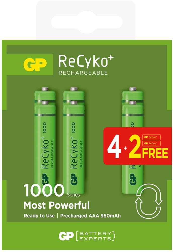 GP 120.100AAAHCC6 NI-Mh akumulator zastępczy (1000 mAh, 6 szt.)