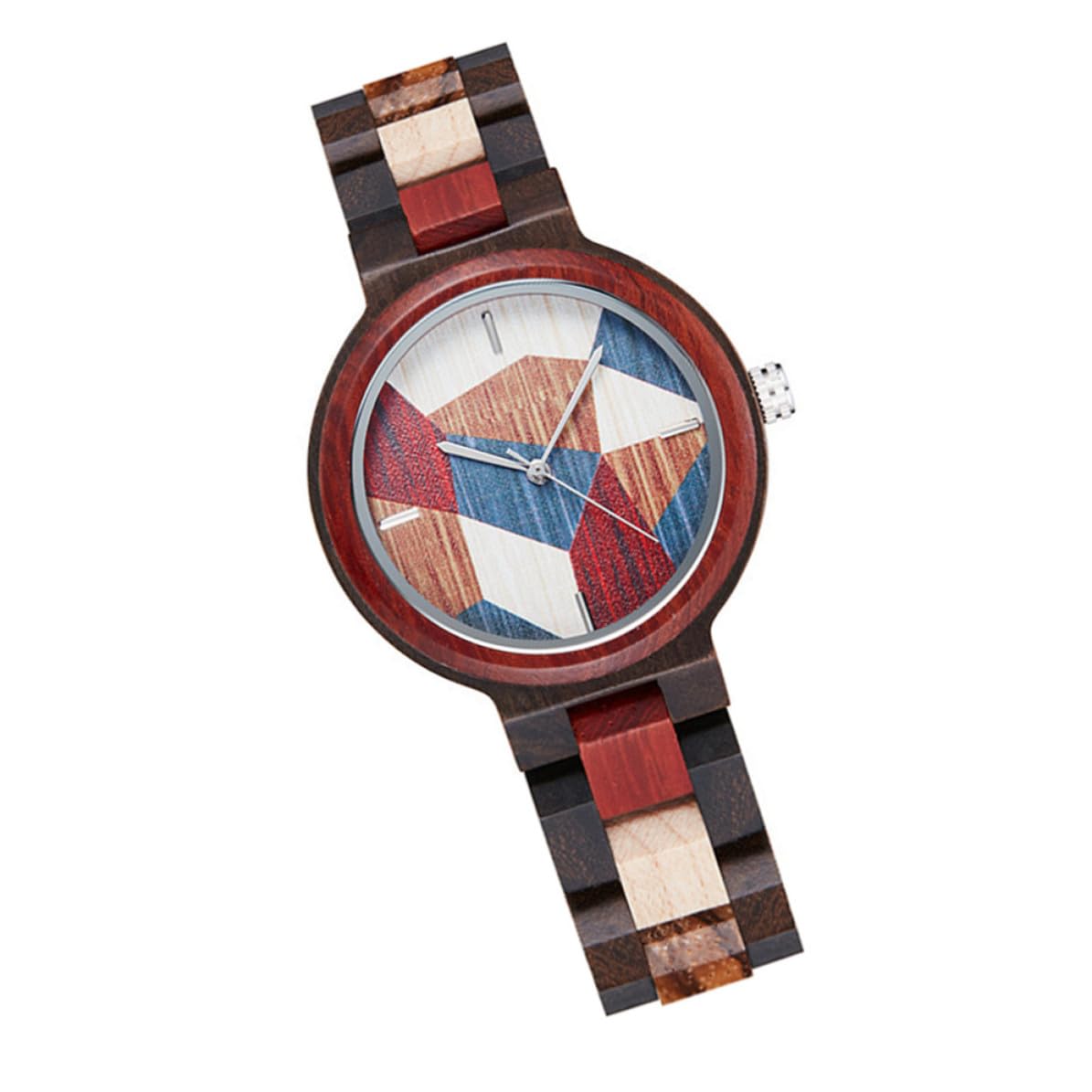 Toyvian Reloj de Cuarzo de Madera, Reloj de Pulsera Informal, Diseño de Madera Único, Vidrio, Precisión Horaria y Ahorro de Energía, para Parejas y Familiares, Obsequio de Fiesta