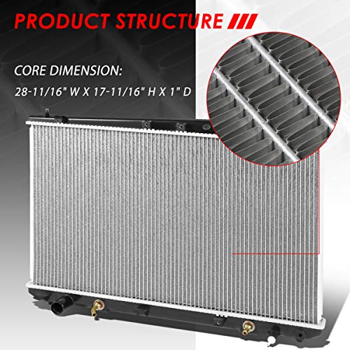 Image of Auto Dynasty Radiator Compatible with 1998-2003 Toyota Sienna 3.0L AT, DPI 2153 Factory Style 1-Row Cooling Radiator, Aluminum Core