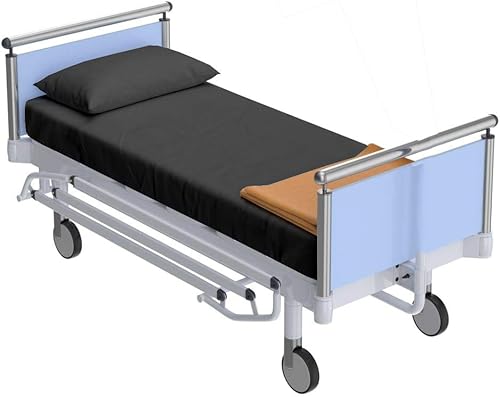 Miniatura 4 de Juego de sábanas de hospital de 3 piezas, suave 100% algodón egipcio de 400 hilos, juegos ajustados cómodos, con elástico alrededor, para cuidado