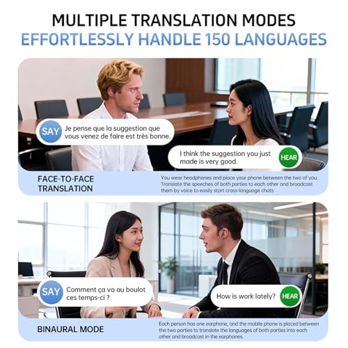 Auriculares Bluetooth con Traductor Inteligente y Gancho de Oreja miniatura 4