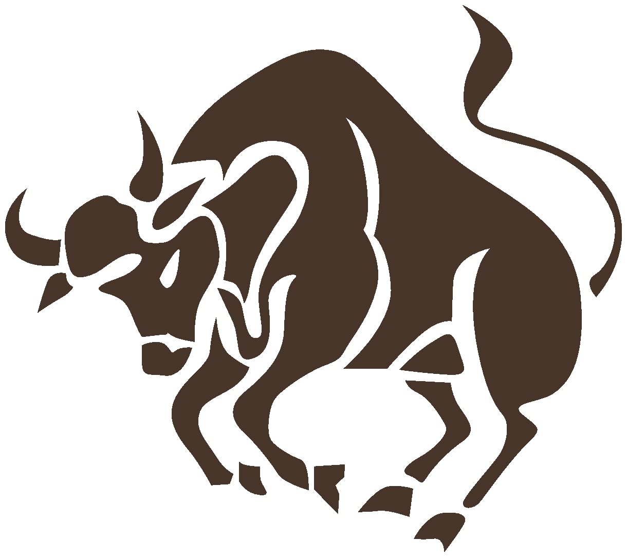 Samunshi Wandtattoo Sternzeichen Stier – 20x17,7 Cm, Gold-Metallic, Selbstklebend