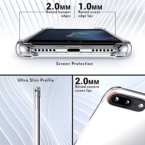 Silverback Compatible With Iphone 7 Plus Case Clear, Iphone 8 Plus Case, Two-Way Kickstand Case, Anti-Scratch Protective Shockproof Slim Cover For Iphone 8 Plus/7 Plus - Clear #TOP5
