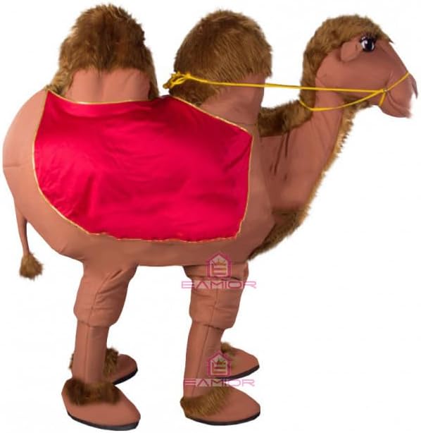 Realistic Camel Mascot Costume Adult Size for Men & Women with Built-in Fan Inside the Head