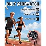 Digital Simple Silent Stopwatch Timer: Only Stopwatch Mode, Easy to Use, Read, and Carry with Intuitive Buttons — On/Off, Large Display, Ideal for Kids, Track, Sports, Coaches - Image 2