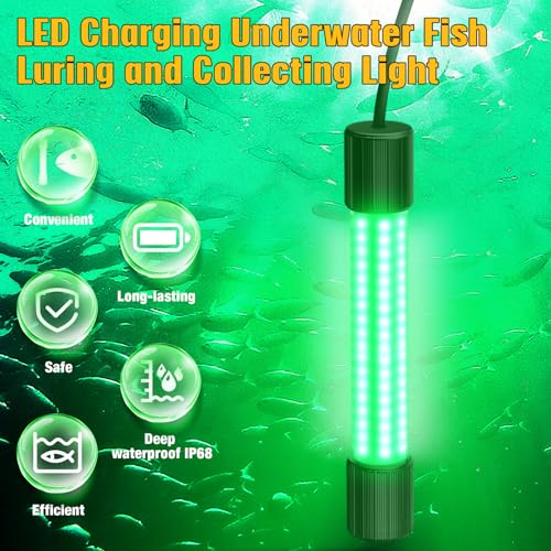 Lampe de pêche sous-marine verte pour attirer calmars et crappies