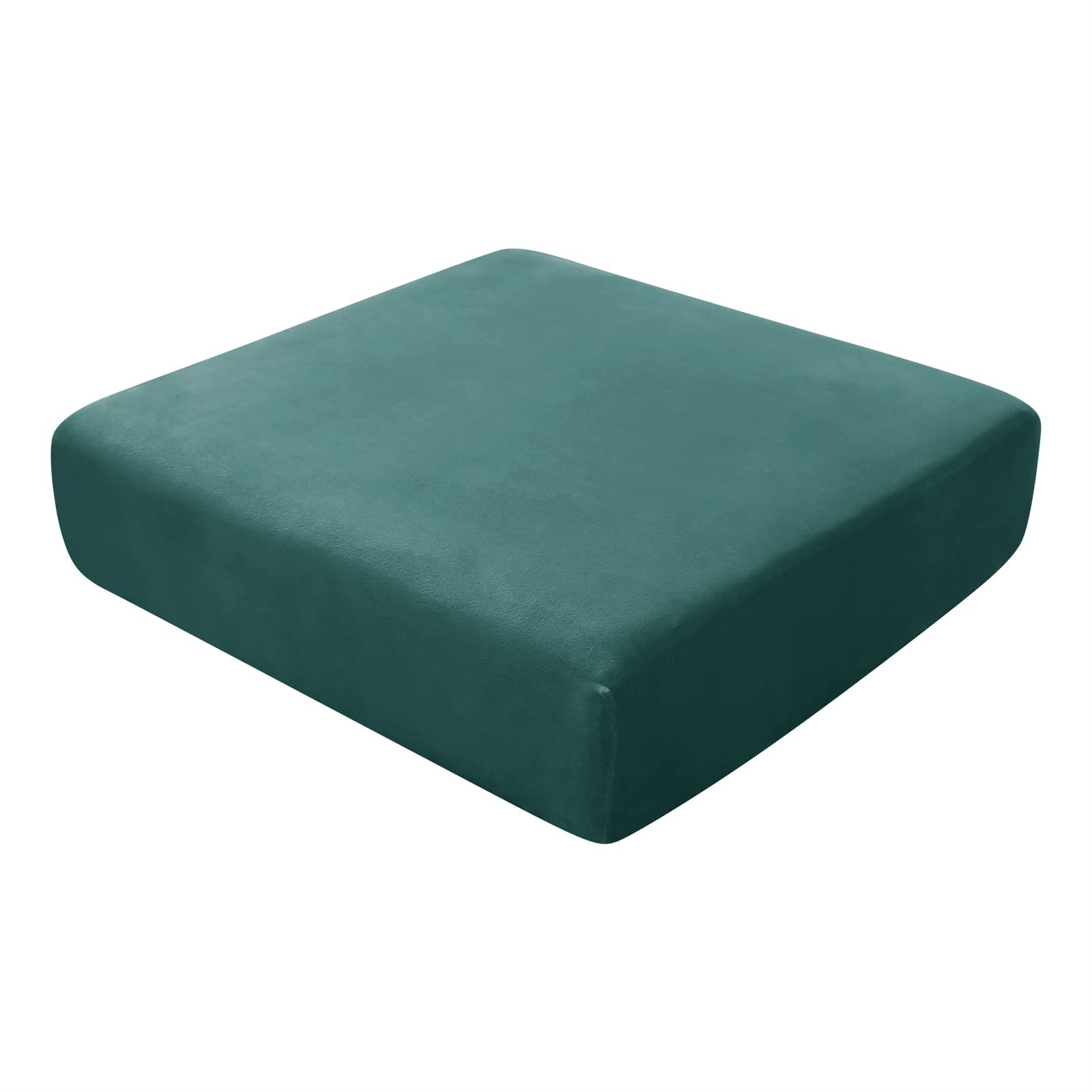 SHUOJIA Sofa Seat Cushion Covers, Stretch Velvet Sofa Cover, Non-Slip Couch Cushion Covers Replacement for Individual Cushion,with Elastic Fabric,Machine Washable (Green,3-Seater)