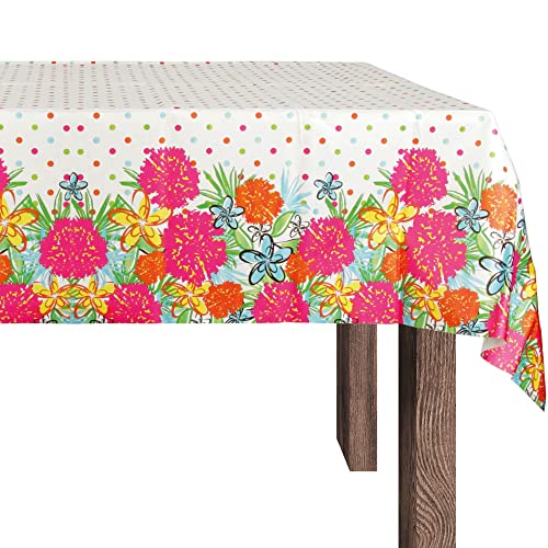 Bestgoodies Nappe 138 x 220 cm - Imperméable - Décoration de table pour fête, anniversaire, jardin - Nappe jetable Cover