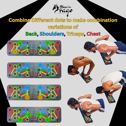 Image of Pushup Board - | Pump Upper body Strength with INSANE Strength and Advanced Muscle Push up Stand | Home Gym For Selective Pushups, Tricep, Chest and Back Strengthener