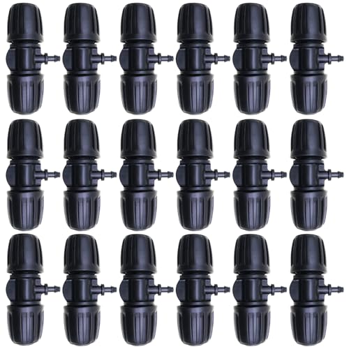 Kit Irrigazione a Goccia CTRICALVER - 18 Pezzi Accessori da 1/2'', Connettori in Plastica 3 Vie, Tubi per Giardino, Prato, Patio