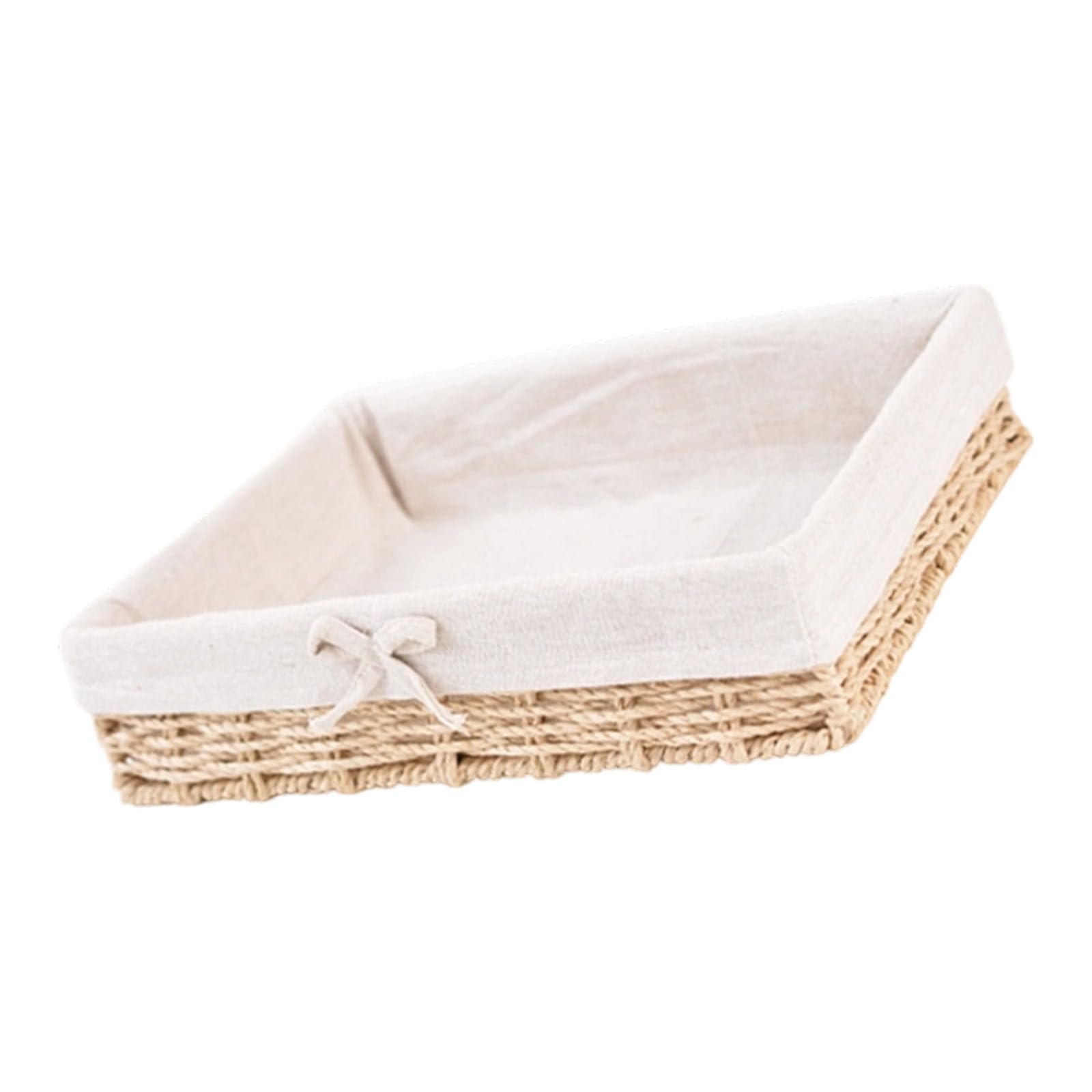 GTYLF Handwoven Storage Basket Desk Organiser Decorative Woven Storage Bin for Cosmetics Jewelry Bedroom Dresser Countertop Desk
