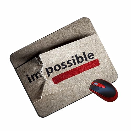 Image of Tshirtwala I Am Possible Motivational Mouse Pad | Inspirational Quote Desk Mat | Non-Slip Rubber Base | Office, Study & Gaming Use