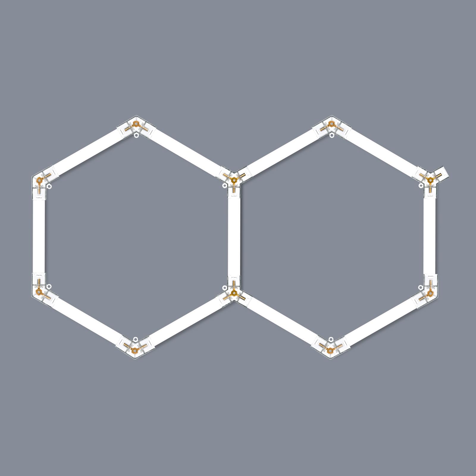 BRILLIHOODLED Hexagon Garage Lights, 11 Pack Car Garage Light Tubes, 88W, 10560LM, 6500K Super Bright, 2 Grid Systems Car Detailing Ceiling LED Light for Garage Warehouse Workshop Basement Gym