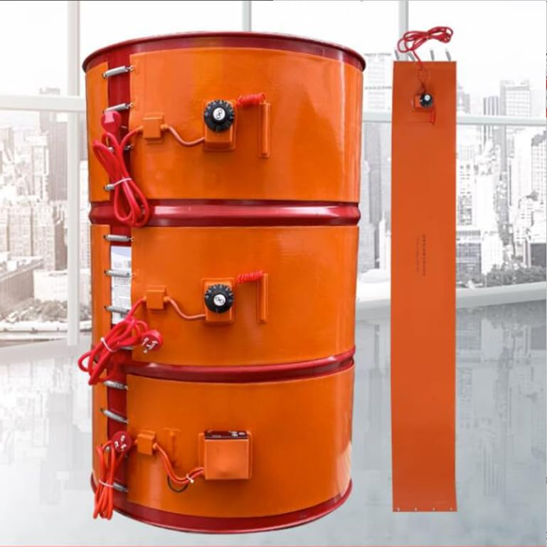 Regulowany Termostat Metalowego Podgrzewacza Beczek, 30℃-150℃ Pas Grzewczy Z Gumy Silikonowej do Wiader Z Olejem 100L I Beczek Ze Smarem. Praktyczny Podgrzewacz.