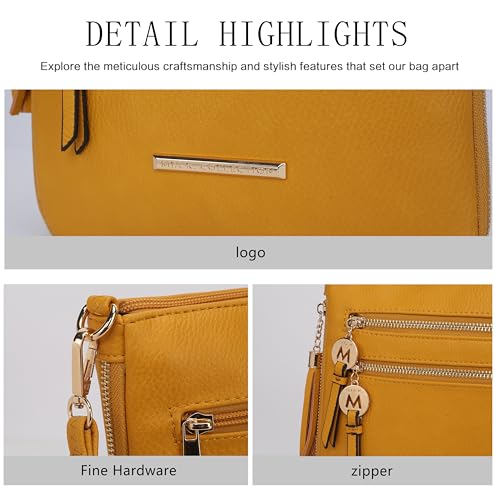 Image of MKF Collection Crossbody Bag for Women, Vegan Leather Expandable Messenger Purse, Pocketbook Handbag Shoulder Bag by Mia K
