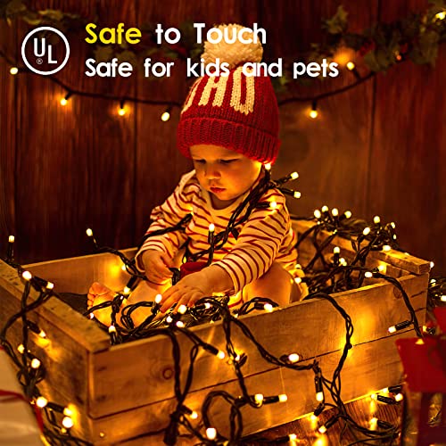 Techip 300Led Christmas String Lights Outdoor Indoor Plug In Fairy String Lights Warm White 108Ft 8 Modes Waterproof Connectable Halloween Christmas Decorative Lights For Xmas Tree Wedding Party #TOP3