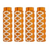 PATIKIL Bike Pegs Fit 3/8 Inch Axles, 4 Pack Aluminum Alloy Anti-Skid Lead Foot Bicycle Peg Back Seat Stands with Circle for BMX Mountain Dirt Bike Cycling Rear Stunt Pegs, Yellow