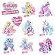 Galupy Rainbow Unicorn Collector Edition Fancy - Einhorn Spielzeug zu Sammeln, Einhorn Figuren mit Glitzerflügeln & Swarovski Kristal, Rosa & Blau