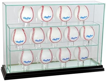 Perfect Cases 13UPBSB-B 13 Baseball Upright Display Case, Black