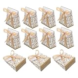 MAGICLULU 100 Piezas Cajitas Vintage para Dulces de Boda Contenedores de con Diseño Moderno y Detalles Celebraciones Especiales