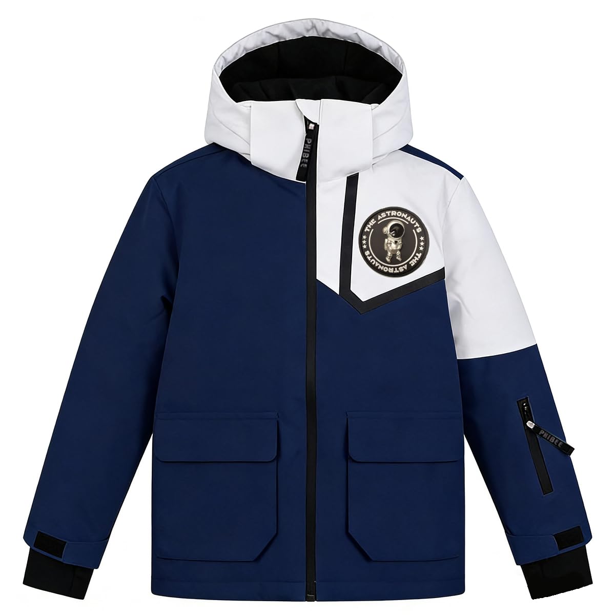 Phibee - Giacca da sci da snowboard da ragazzo, impermeabile, traspirante
