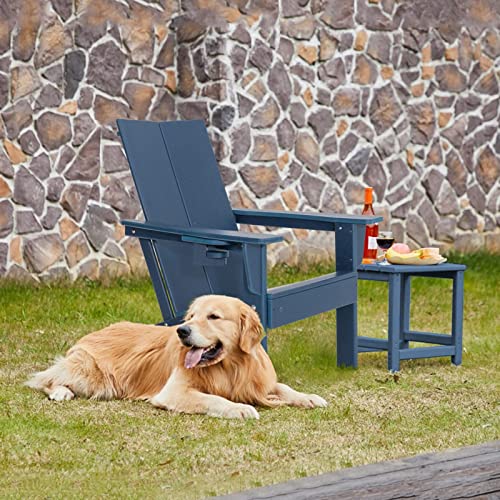 Intoboo Modern Curveback Adirondack Chair, Elegant Double Plate Design Lounge Chairs, Recycable Hdpe Chairs For Outdoor Patio Pool #TOP1