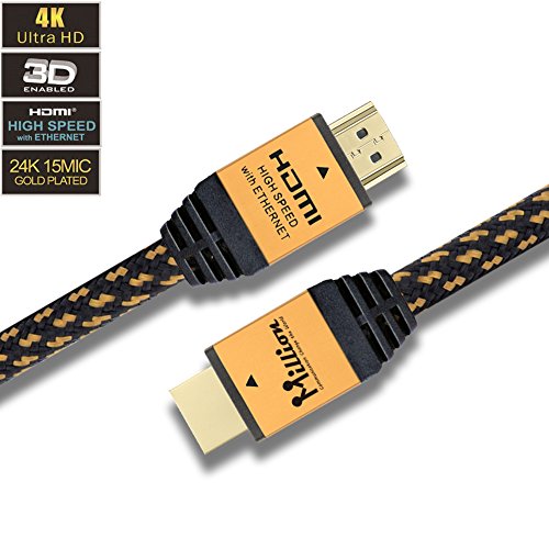 Million HDMI Male to HDMI 6 Feet Cable Connector Gold Plated with Ethernet,1080p,5K,
