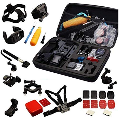 Navitech 30-in-1 Action Camera Accessories Combo Kit with EVA Case - Compatible With The AKASO V50 X Action Camera