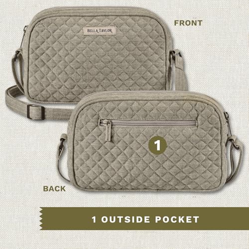 Image of Bella Taylor Simple Crossbody, Quilted Handbag for Women