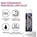 i-Envy Semi-Permanent Lash Glue Adhesive for Individual Cluster Lashes & Lash Extension, Waterproof Strong Hold, Long-Lasting Up to 2 Weeks, Latex-Free, Perfect for Sensitive Eyes (Black, 1 Pack)